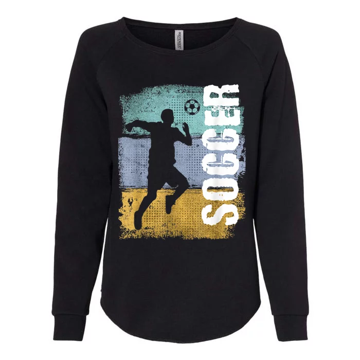 Soccer Vintage Retro Soccer Player Womens California Wash Sweatshirt