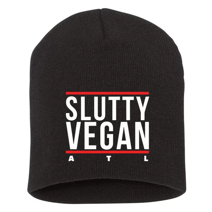 Slutty Vegan Run Slutty Short Acrylic Beanie