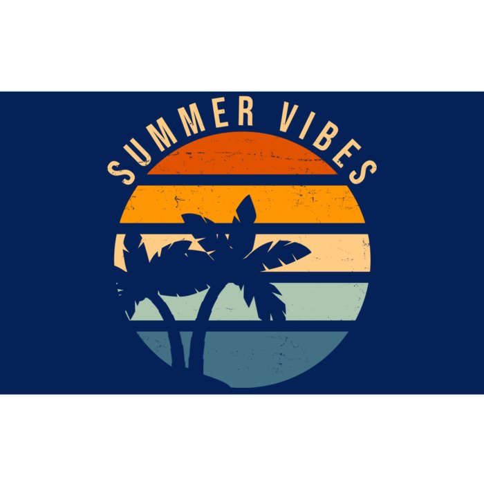 Summer Vibes Retro Sunset Tropical Bumper Sticker