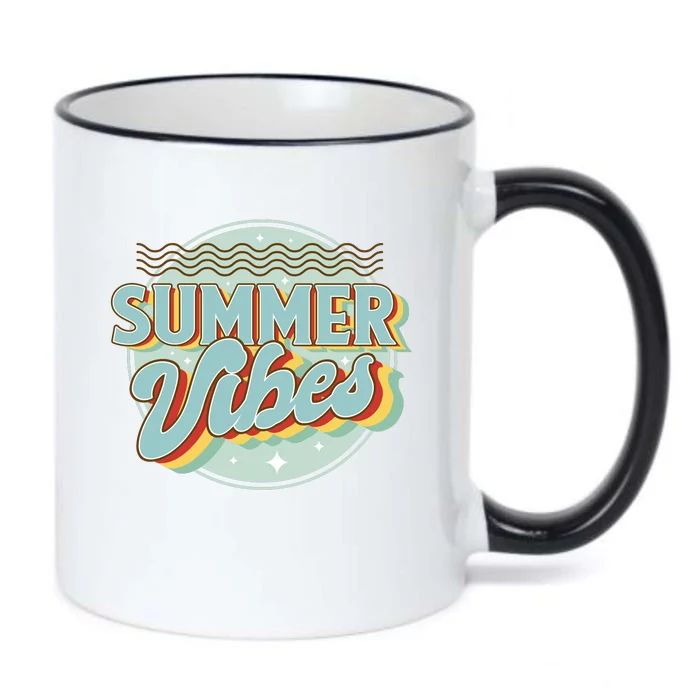 Summer Vibes Retro Cool Black Color Changing Mug