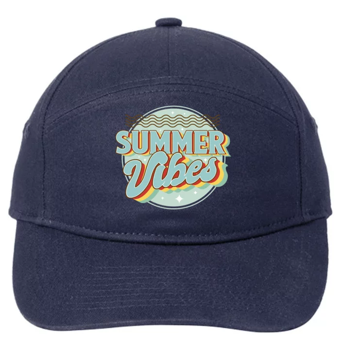 Summer Vibes Retro Cool 7-Panel Snapback Hat