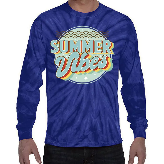 Summer Vibes Retro Cool Tie-Dye Long Sleeve Shirt