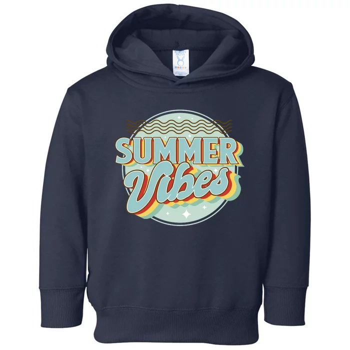 Summer Vibes Retro Cool Toddler Hoodie