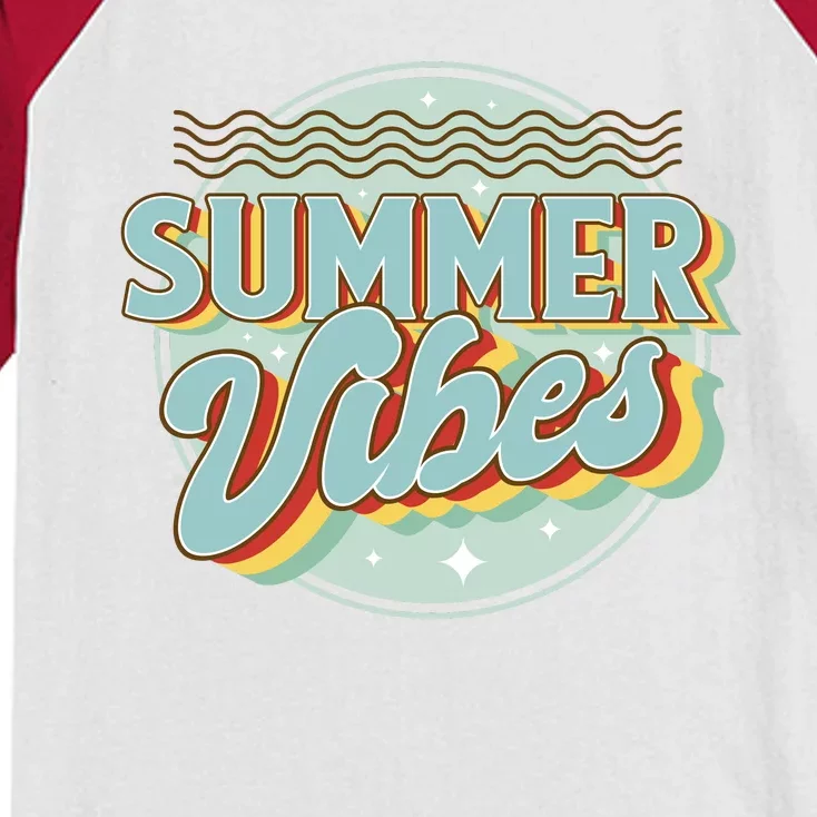 Summer Vibes Retro Cool Kids Colorblock Raglan Jersey