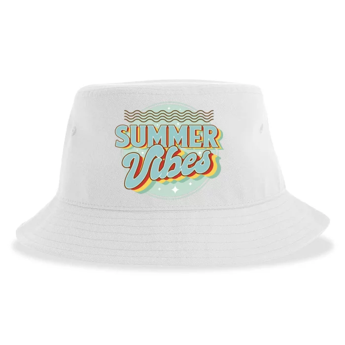 Summer Vibes Retro Cool Sustainable Bucket Hat