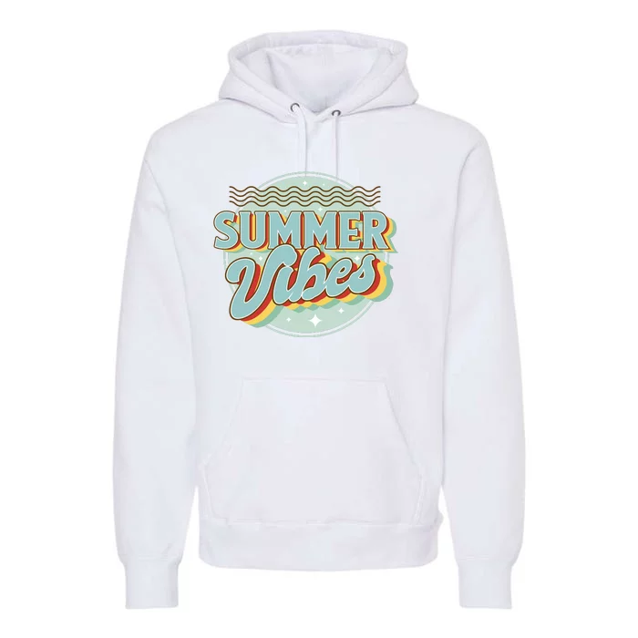 Summer Vibes Retro Cool Premium Hoodie