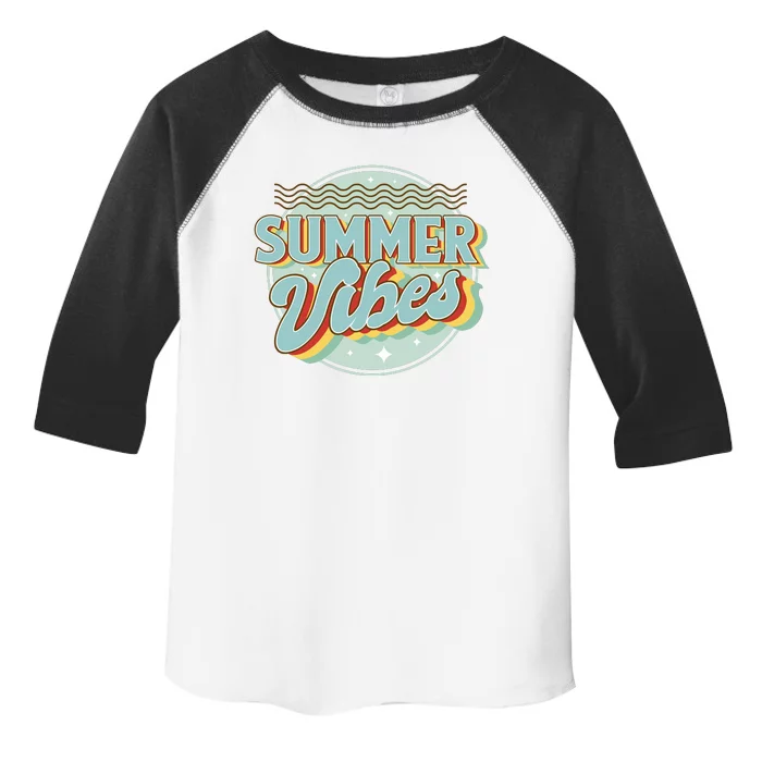 Summer Vibes Retro Cool Toddler Fine Jersey T-Shirt