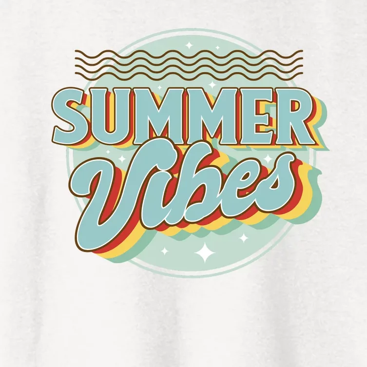 Summer Vibes Retro Cool Women's Crop Top Tee