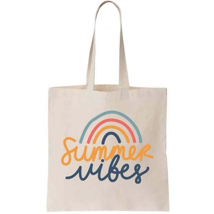 Summer Vibes Rainbow Cute Tote Bag