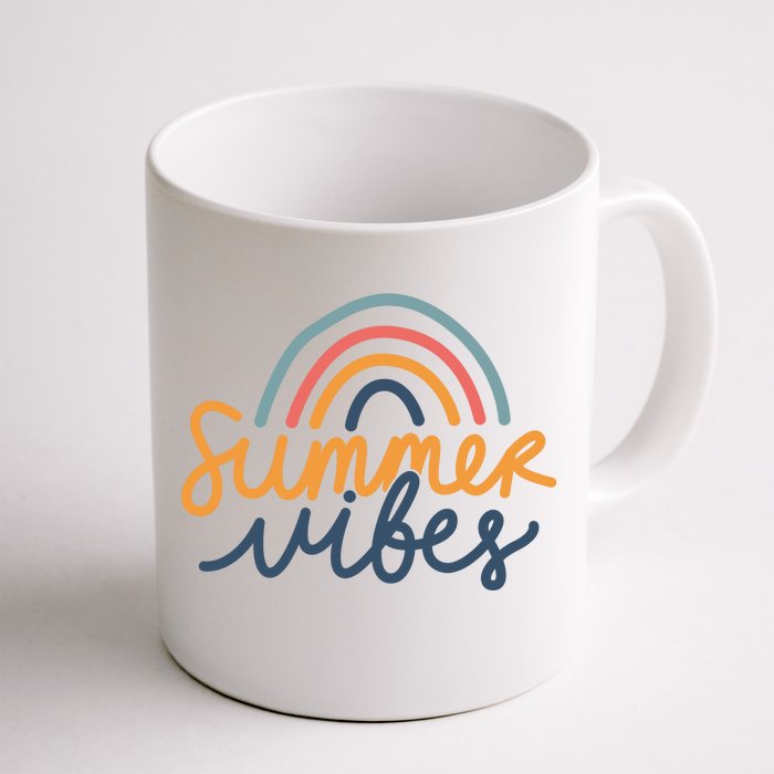 Summer Vibes Rainbow Cute Front & Back Coffee Mug