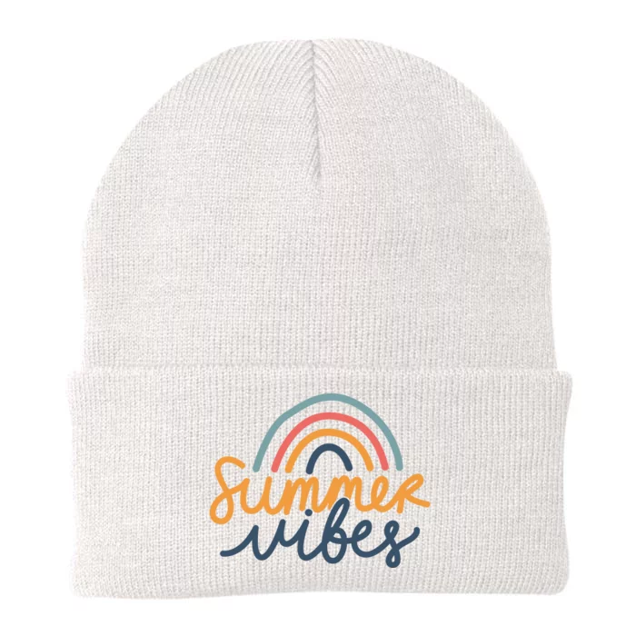 Summer Vibes Rainbow Cute Knit Cap Winter Beanie