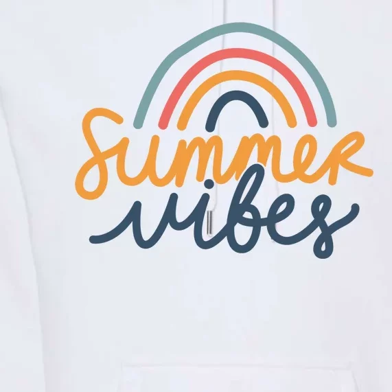 Summer Vibes Rainbow Cute Premium Hoodie