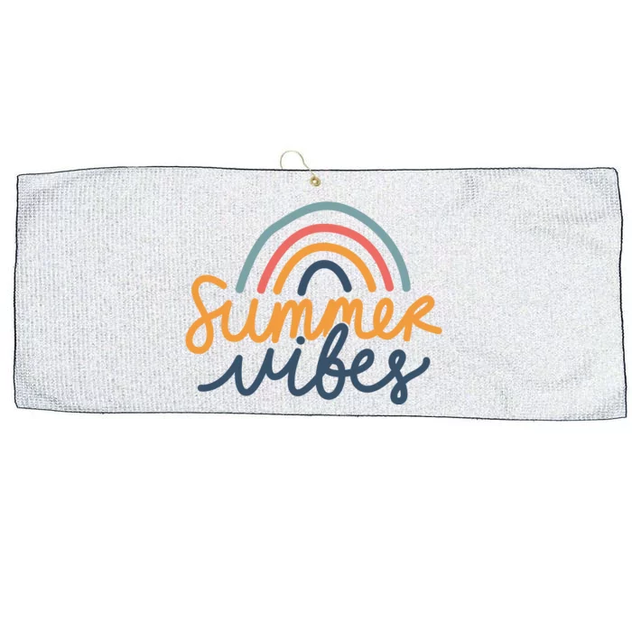 Summer Vibes Rainbow Cute Large Microfiber Waffle Golf Towel