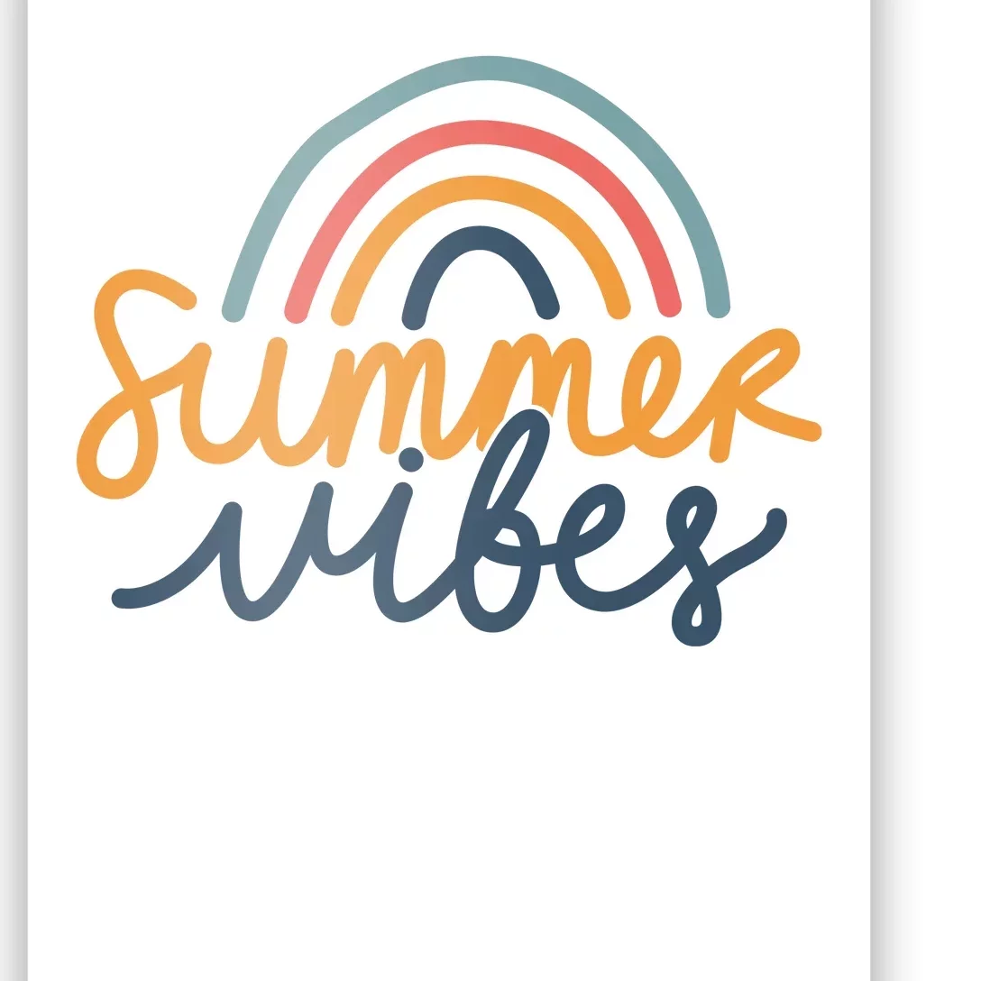 Summer Vibes Rainbow Cute Poster