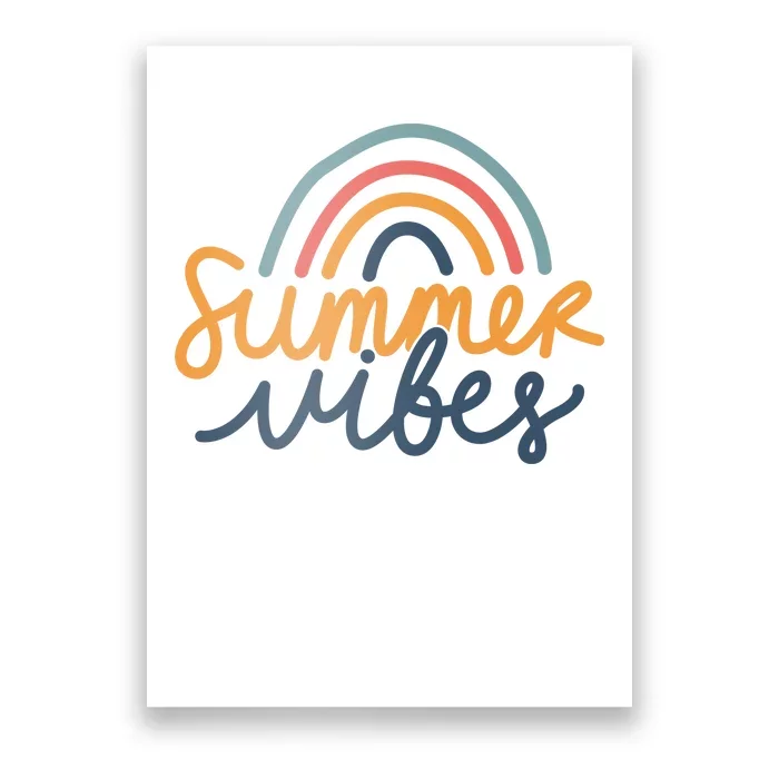 Summer Vibes Rainbow Cute Poster