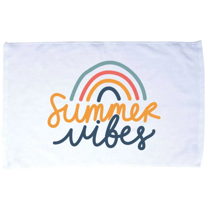 Summer Vibes Rainbow Cute Microfiber Hand Towel