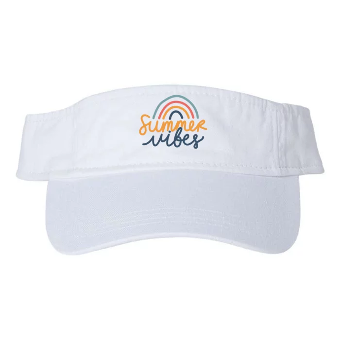 Summer Vibes Rainbow Cute Valucap Bio-Washed Visor