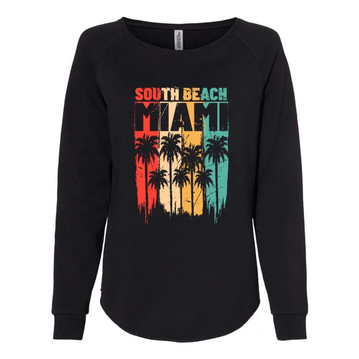 Surfing Vintage South Beach Miami Summer Gift Womens California Wash Sweatshirt