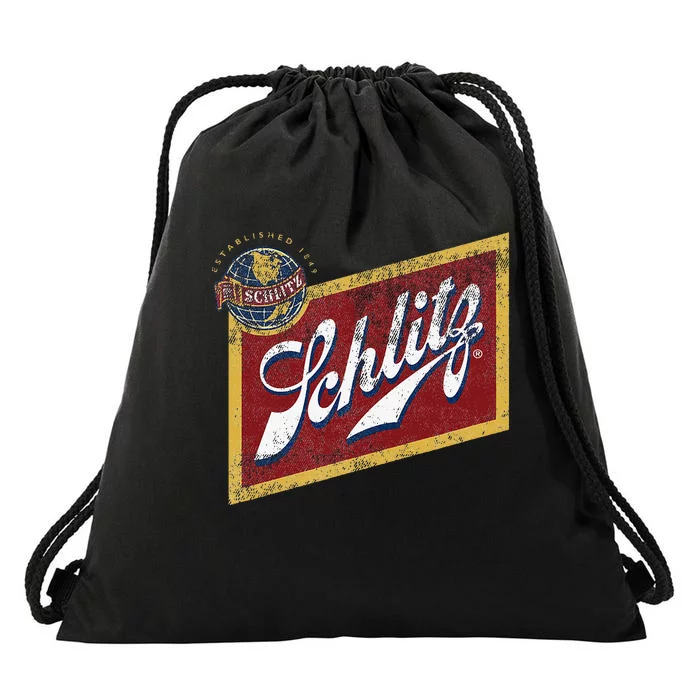 Schlitz Vintage Style Drawstring Bag