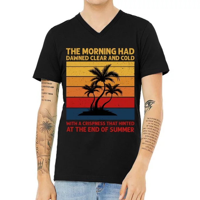 Summer Vacation Sunset Graphic V-Neck T-Shirt