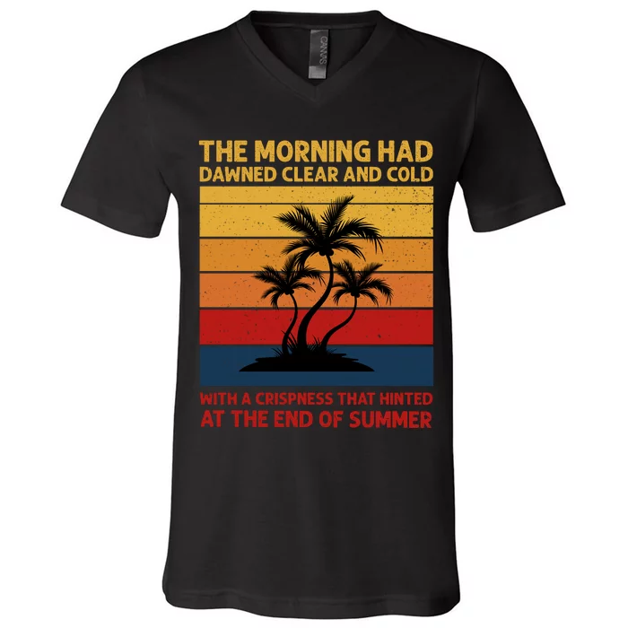 Summer Vacation Sunset Graphic V-Neck T-Shirt