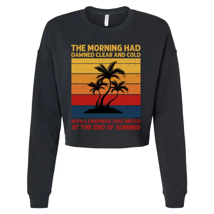 Summer Vacation Sunset Graphic Cropped Pullover Crew