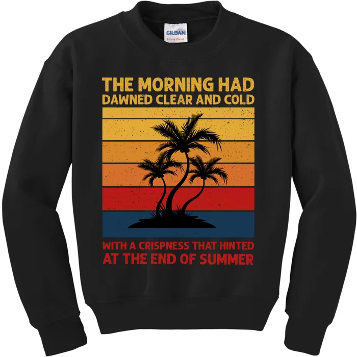 Summer Vacation Sunset Graphic Kids Sweatshirt