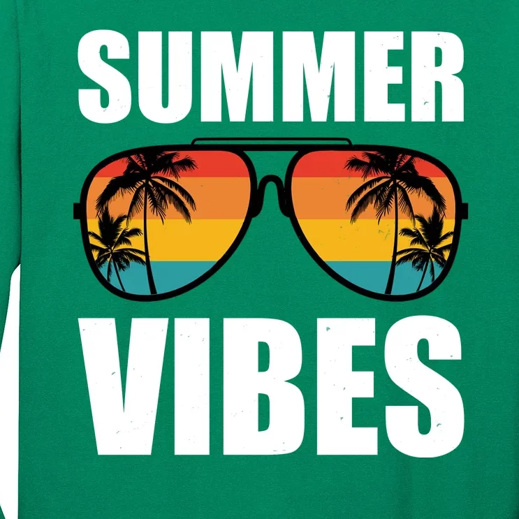 Summer Vibes Sunset Beach Tropical Long Sleeve Shirt