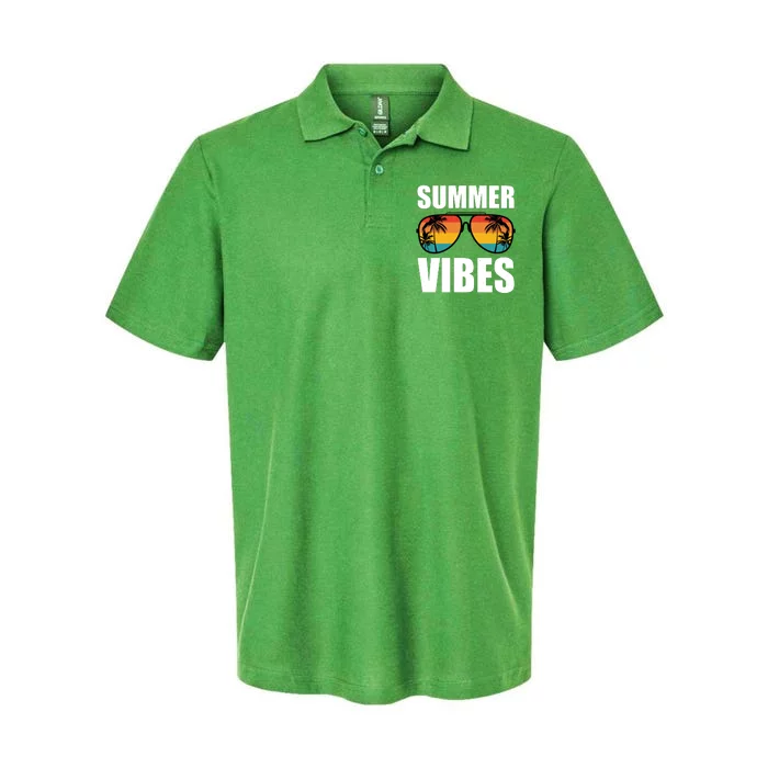 Summer Vibes Sunset Beach Tropical Softstyle Adult Sport Polo