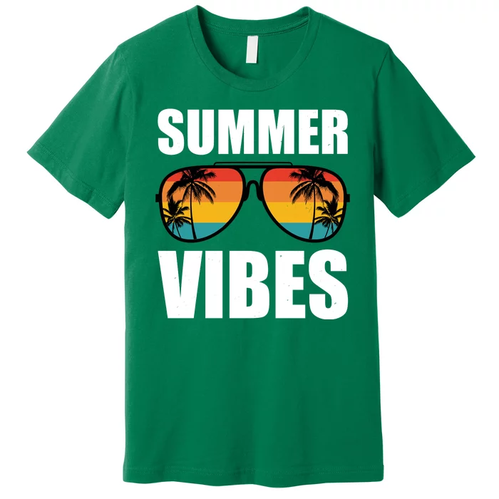 Summer Vibes Sunset Beach Tropical Premium T-Shirt