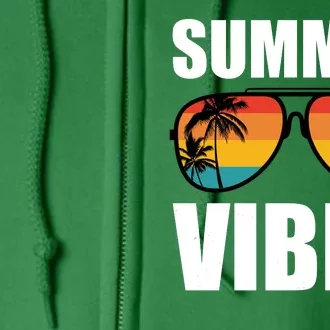 Summer Vibes Sunset Beach Tropical Full Zip Hoodie