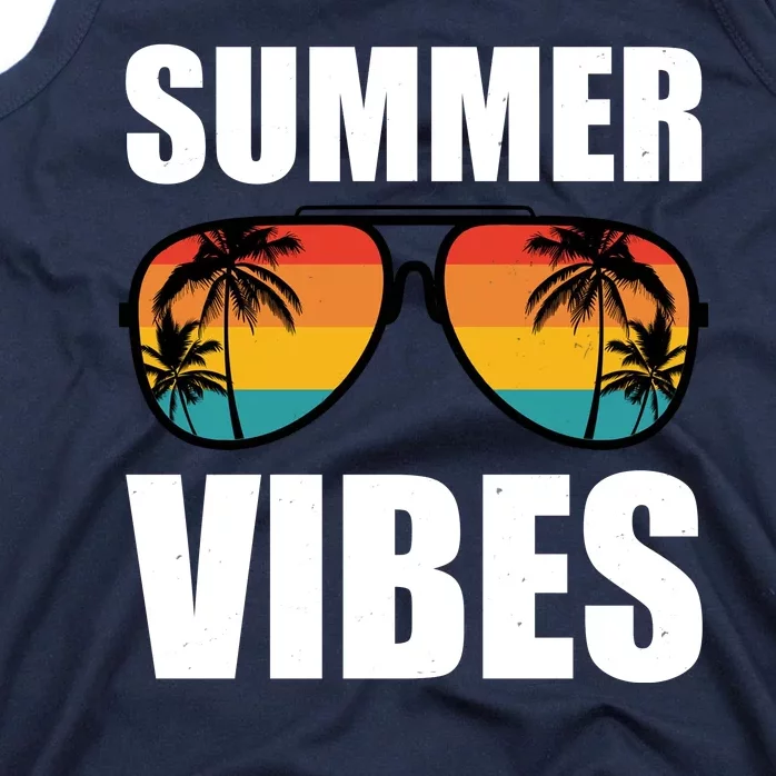 Summer Vibes Sunset Beach Tropical Tank Top