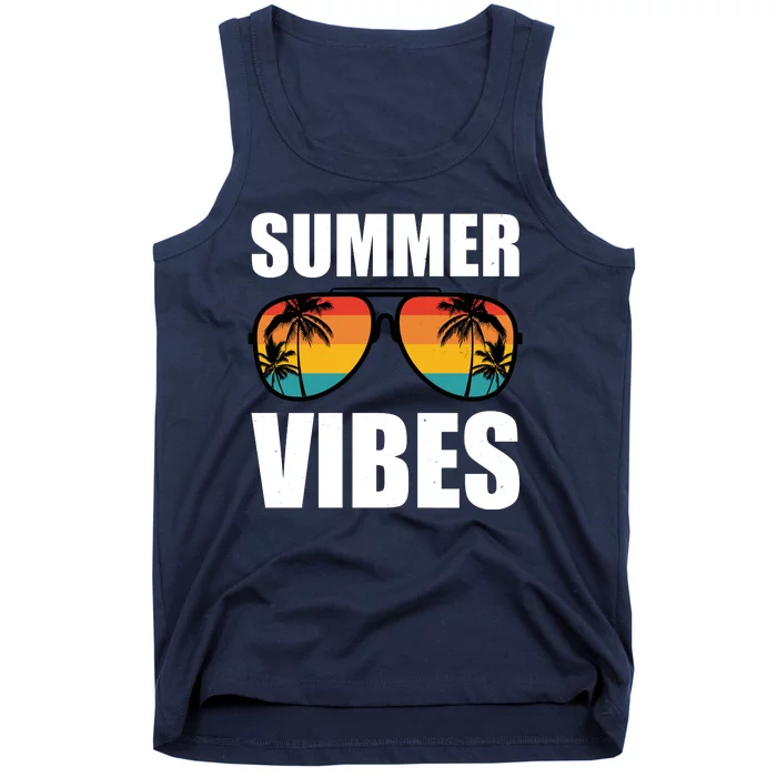 Summer Vibes Sunset Beach Tropical Tank Top