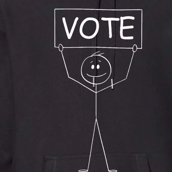 Simple Vote Simple Sign Reminding People To Vote Premium Hoodie