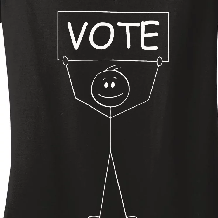 Simple Vote Simple Sign Reminding People To Vote Women's V-Neck T-Shirt