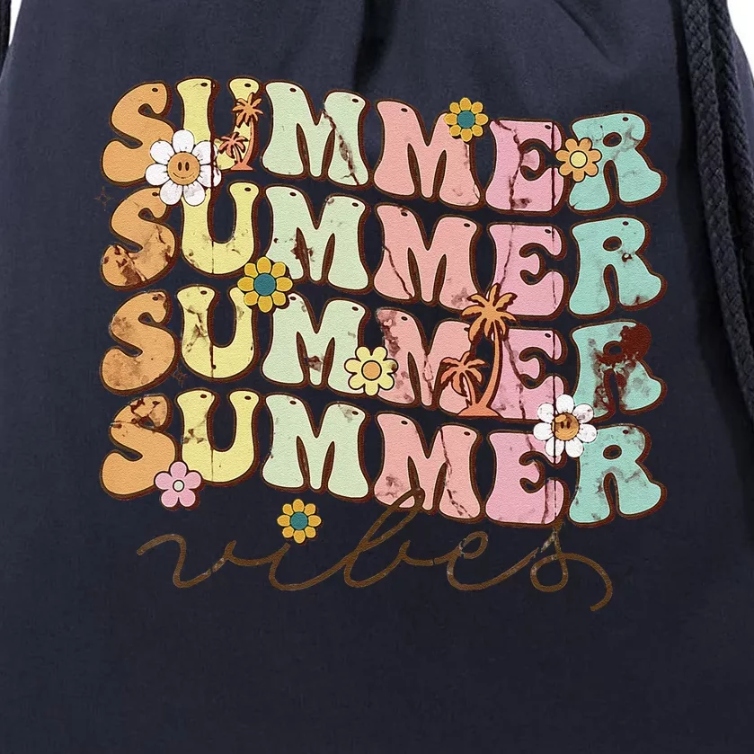 Summer Vacation Drawstring Bag