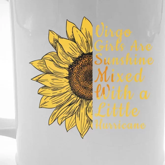 Sunflower Virgo September August Birthday Queen Gift Front & Back Beer Stein