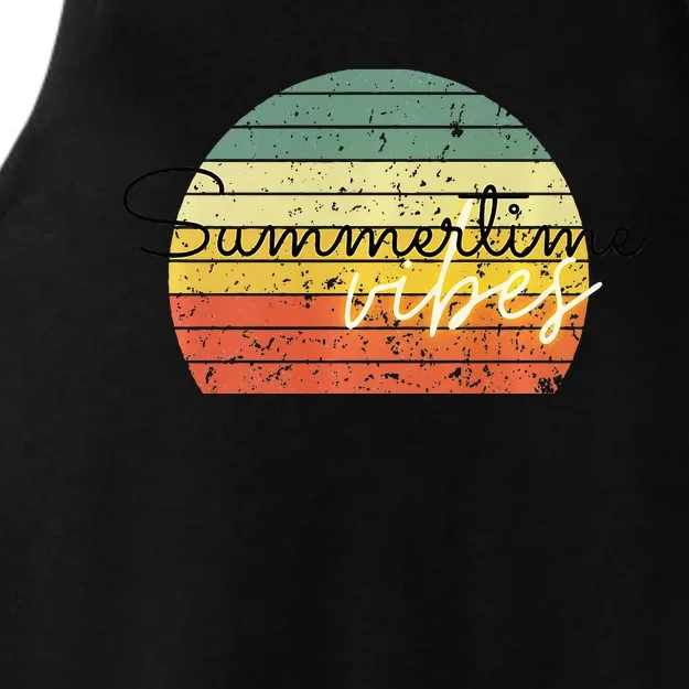 Summertime Vibes Ladies Tri-Blend Wicking Tank