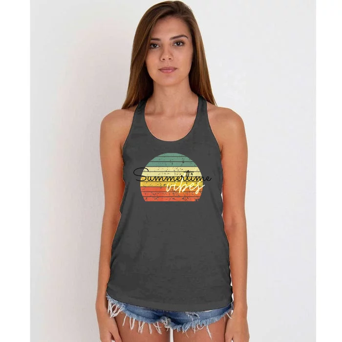 Summertime Vibes Women's Knotted Racerback Tank