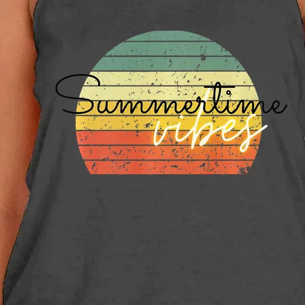 Summertime Vibes Women's Knotted Racerback Tank