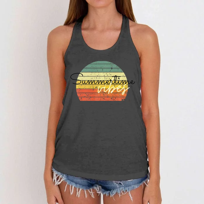 Summertime Vibes Women's Knotted Racerback Tank