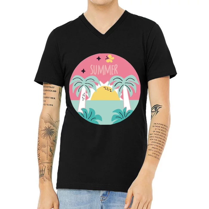 Summer Vibes V-Neck T-Shirt