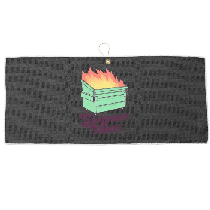 Summer Vibes Large Microfiber Waffle Golf Towel