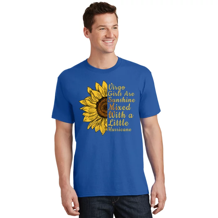 Sunflower Virgo September August Birthday Queen Gift T-Shirt