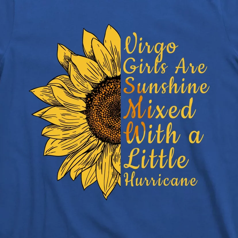 Sunflower Virgo September August Birthday Queen Gift T-Shirt