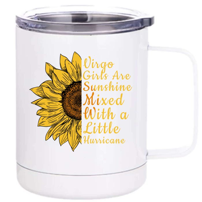 Sunflower Virgo September August Birthday Queen Gift Front & Back 12oz Stainless Steel Tumbler Cup