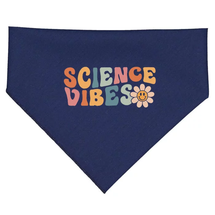 Science Vibes Science Teacher First Day Of School USA-Made Doggie Bandana