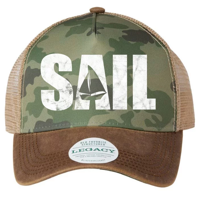 Sail Vintage Sailing Boat Legacy Tie Dye Trucker Hat