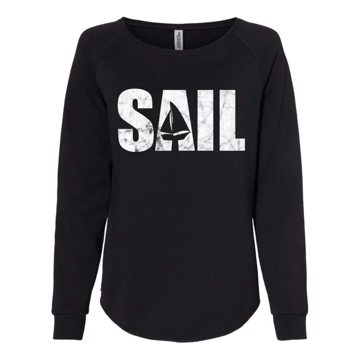 Sail Vintage Sailing Boat Womens California Wash Sweatshirt