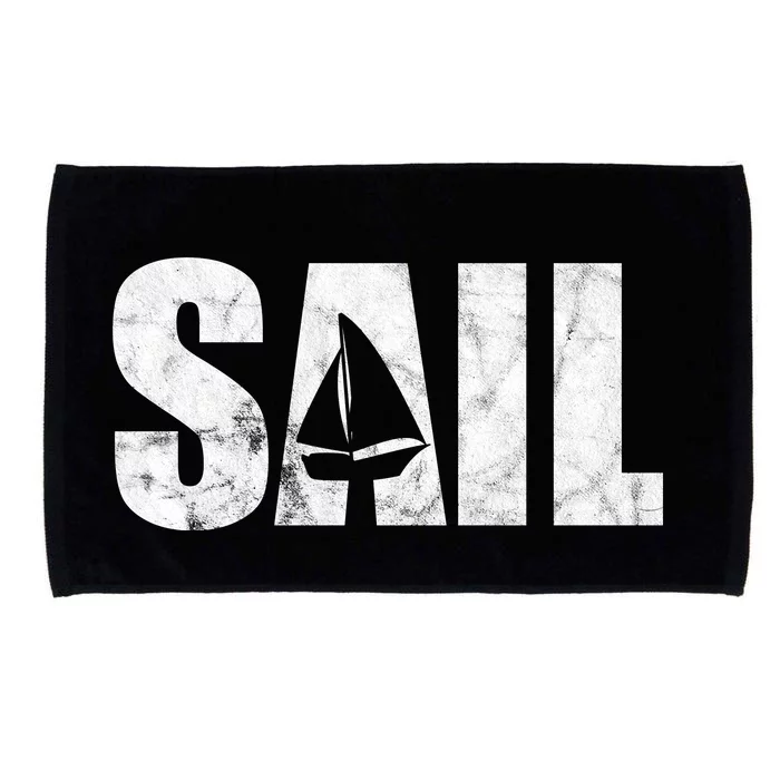 Sail Vintage Sailing Boat Microfiber Hand Towel